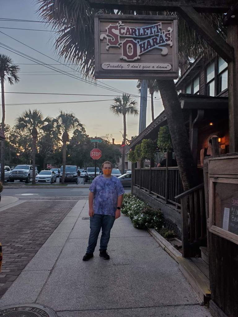 Joe outside the historic building that housed the restaurant