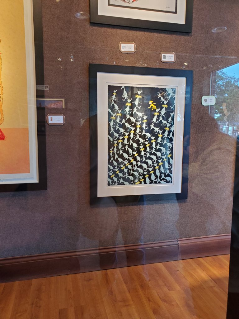 Art gallery displaying some original works of Dr. Suess